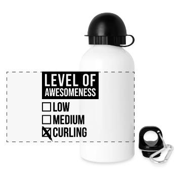 curling - Gourde panoramique avec couvercle 500 ml - blanc - Devant