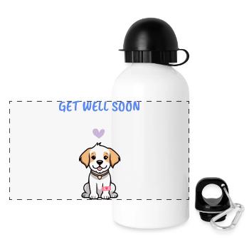Get well soon - Panoramic Thermal Bottle with Lid 500 ml - white - Front