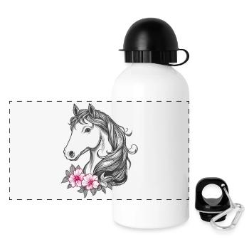 Cheval Enfants - Gourde panoramique avec couvercle 500 ml - blanc - Devant