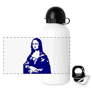 Monna Lisa - Gourde panoramique avec couvercle 500 ml - blanc - Devant