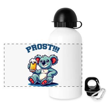 koalabär bier comic - Panorama Trinkflasche mit Deckel 500 ml - Weiß - Vorne