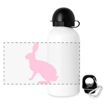 Hase ostern - Panorama Trinkflasche mit Deckel 500 ml - Weiß - Vorne