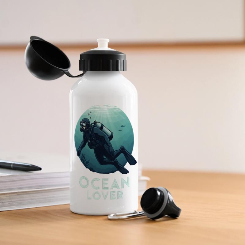 Ocean Lover Diver Panoramic Thermal Bottle with Lid 500 ml