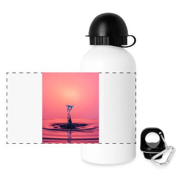 Éclaboussure abstraite liquide - Gourde panoramique avec couvercle 500 ml - blanc - Devant