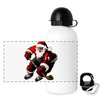 Weihnachten Eishockeyspieler - Panorama Trinkflasche mit Deckel 500 ml - Weiß - Vorne
