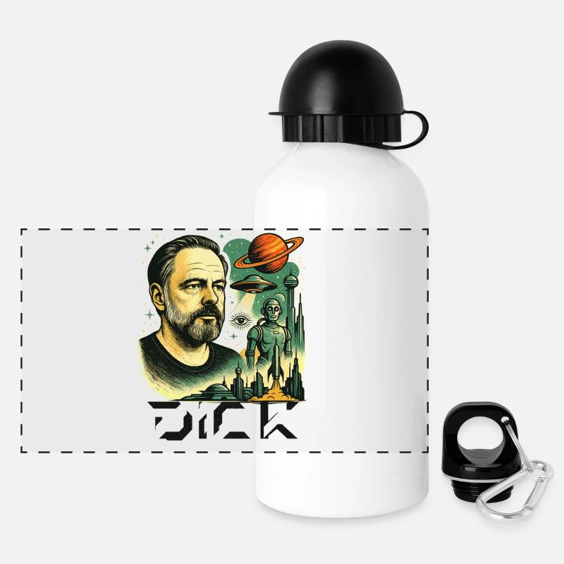 Philip K. Dick - Gourde panoramique avec couvercle 500 ml - blanc
