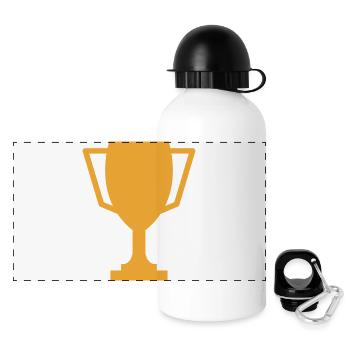 Trophée - Gourde panoramique avec couvercle 500 ml - blanc - Devant