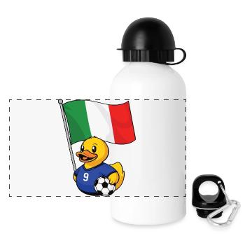 Maillot de supporter italien de football pour les supporters fiers - Gourde panoramique avec couvercle 500 ml - blanc - Devant