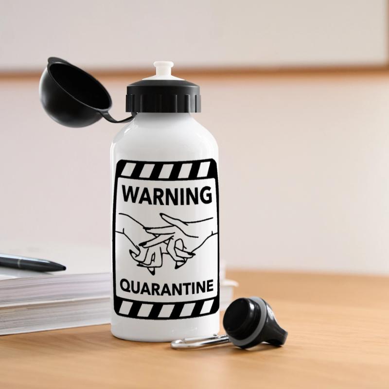 Warning: Quarantine Panoramic Thermal Bottle with Lid 500 ml