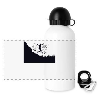 Trail Runner Cross Trail Bergläufer - Panorama Trinkflasche mit Deckel 500 ml - Weiß - Vorne