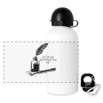 Poetry Slam Inkspiration Slam-poesie - Panorama Trinkflasche mit Deckel 500 ml - Weiß - Vorne