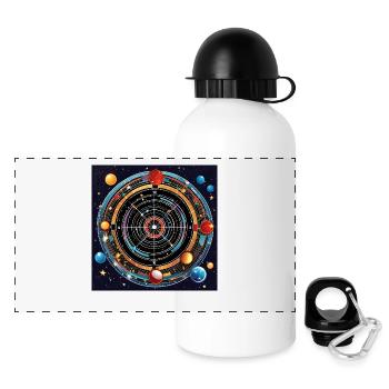Précision planétaire - Jeu de fléchettes Galaxy - Gourde panoramique avec couvercle 500 ml - blanc - Devant
