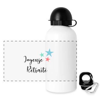 BONNE RETRAITE. JOYEUSE RETRAITE. VIVE LA RETRAITE - Gourde panoramique avec couvercle 500 ml - blanc - Devant