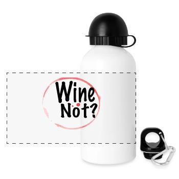Wine Not ? - Panorama Trinkflasche mit Deckel 500 ml - Weiß - Vorne