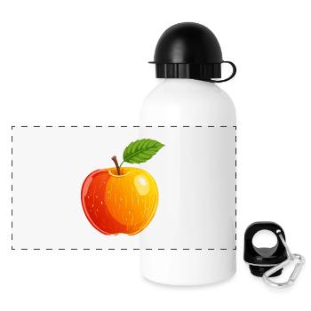 Apple Apple Fruit Fruit Fruits Drawing - Panoramic Thermal Bottle with Lid 500 ml - white - Front