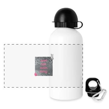 Un joli lapin de Pâques dans un design pailleté - Gourde panoramique avec couvercle 500 ml - blanc - Devant