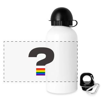 Pride Question Mark Graphic - Panoramic Thermal Bottle with Lid 500 ml - white - Front