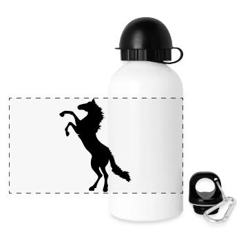 horse - Panorama Trinkflasche mit Deckel 500 ml - Weiß - Vorne