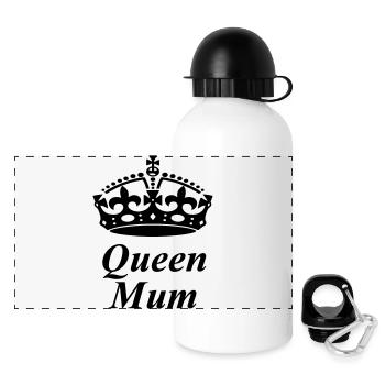 Queen Mum - Panorama Trinkflasche mit Deckel 500 ml - Weiß - Vorne