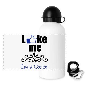 Like the Doctor Arzt Medizin Geschenk - Panorama Trinkflasche mit Deckel 500 ml - Weiß - Vorne
