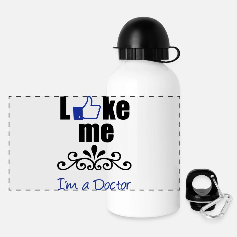 Like the Doctor Arzt Medizin Geschenk - Panorama Trinkflasche mit Deckel 500 ml - Weiß