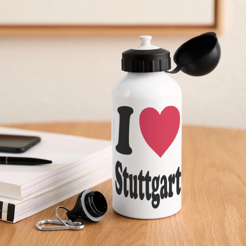 J'adore Stuttgart Gourde panoramique avec couvercle 500 ml