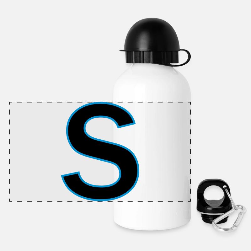 le vecteur lettre de - Gourde panoramique avec couvercle 500 ml - blanc