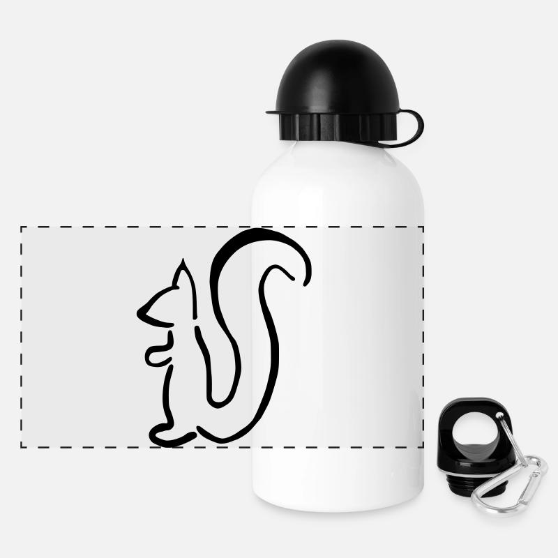 Squirrel - Panoramic Thermal Bottle with Lid 500 ml - white