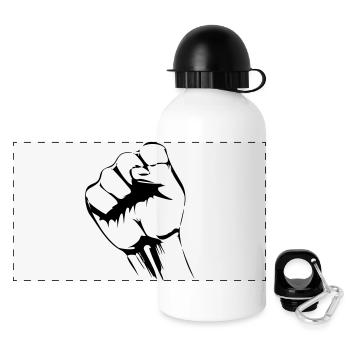 balle bataille communisme grève - Gourde panoramique avec couvercle 500 ml - blanc - Devant