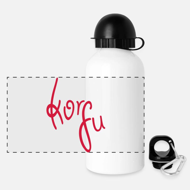 Corfou - Gourde panoramique avec couvercle 500 ml - blanc
