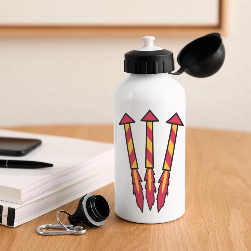 Firework Rockets Panorama Trinkflasche mit Deckel 500 ml