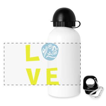 LOVE TRI 2c - Panoramic Thermal Bottle with Lid 500 ml - white - Front