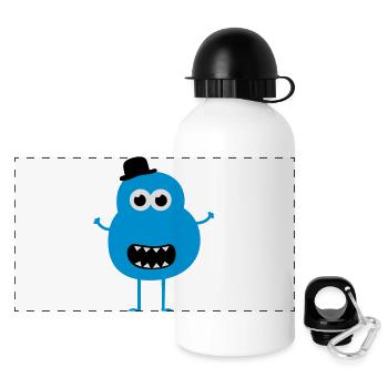Funny Vintage Monster - Panoramic Thermal Bottle with Lid 500 ml - white - Front