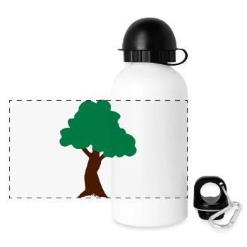 ♥Plant more trees to save the Earth & Environment♥ - Panoramic Thermal Bottle with Lid 500 ml - white - Front