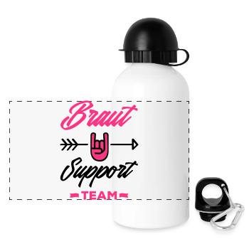braut support team - Panorama Trinkflasche mit Deckel 500 ml - Weiß - Vorne