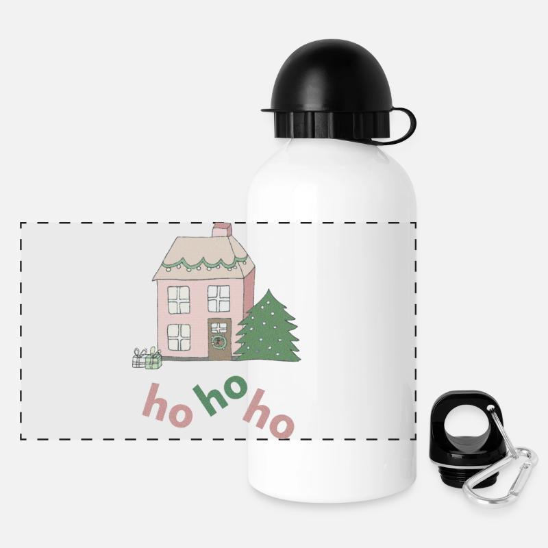 christmas house style - Panoramic Thermal Bottle with Lid 500 ml - white