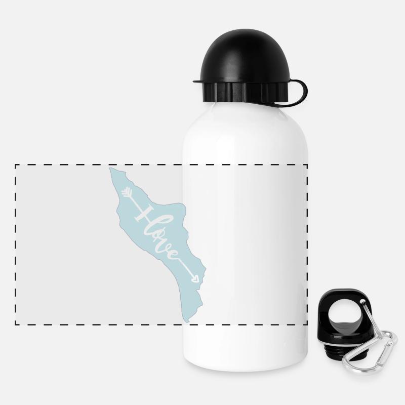 Il d'Oléron I love - Panoramic Thermal Bottle with Lid 500 ml - white