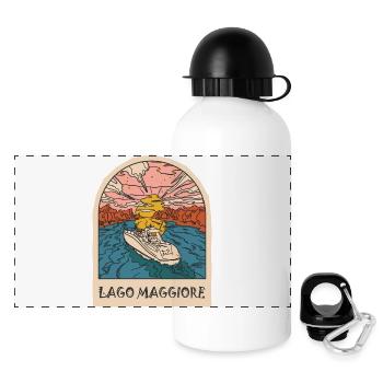 Lac Majeur Vacances Piémont Tessin Italie - Gourde panoramique avec couvercle 500 ml - blanc - Devant