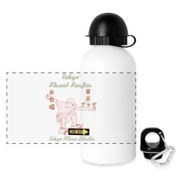 Tokyo Surfer Dude - Panoramic Thermal Bottle with Lid 500 ml - white - Front