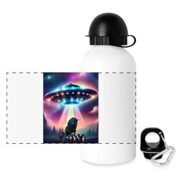 the flying saucer - Panoramic Thermal Bottle with Lid 500 ml - white - Front