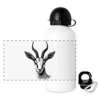 Antilope - Panorama Trinkflasche mit Deckel 500 ml - Weiß - Vorne