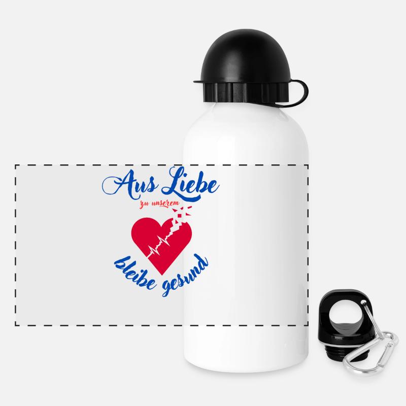 I'm a Herzi - Panoramic Thermal Bottle with Lid 500 ml - white