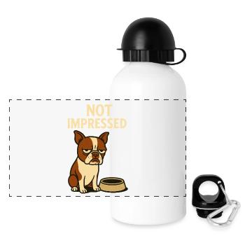 Not impressed Pablo - Panorama Trinkflasche mit Deckel 500 ml - Weiß - Vorne