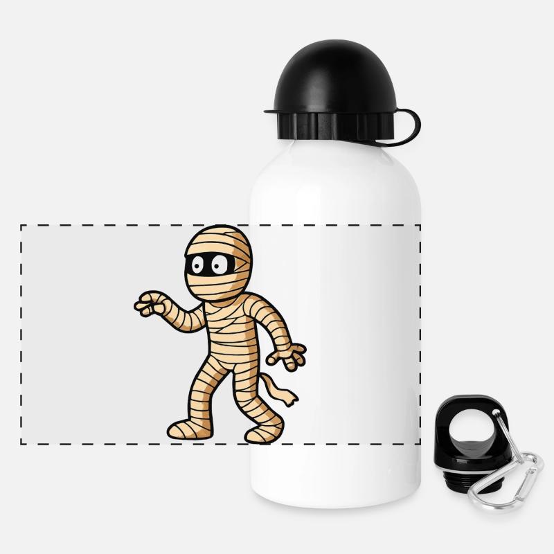 Mummy Comic - Panoramic Thermal Bottle with Lid 500 ml - white