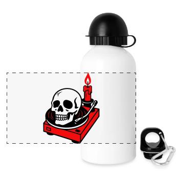 Black metal - Panoramic Thermal Bottle with Lid 500 ml - white - Front
