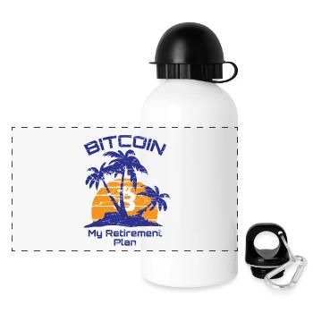 Bitcoin my Retirement Plan Crypto - Panoramic Thermal Bottle with Lid 500 ml - white - Front