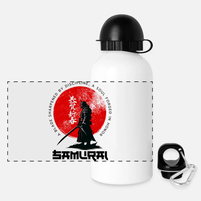 Samurai - Panoramic Thermal Bottle with Lid 500 ml - white