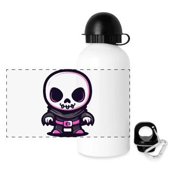 Skeleton Halloween - Panoramic Thermal Bottle with Lid 500 ml - white - Front