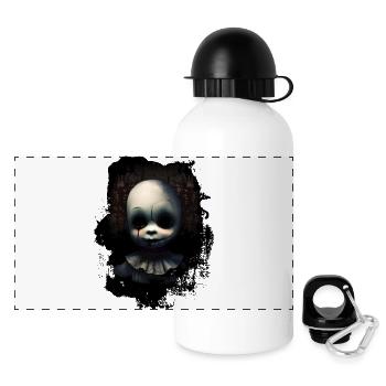 Visage de poupée cassé - Gourde panoramique avec couvercle 500 ml - blanc - Devant