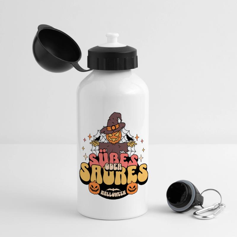 Süßes oder Saures Panorama Trinkflasche mit Deckel 500 ml